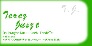 terez juszt business card